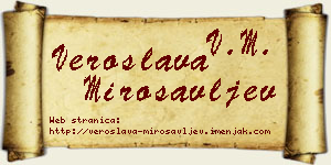 Veroslava Mirosavljev vizit kartica